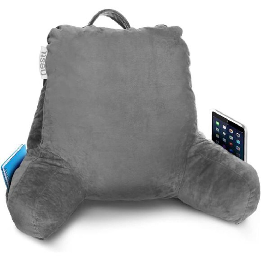 Nestl Reading Pillow Standard Bed Pillow, Back Pillow for Sitting in Bed